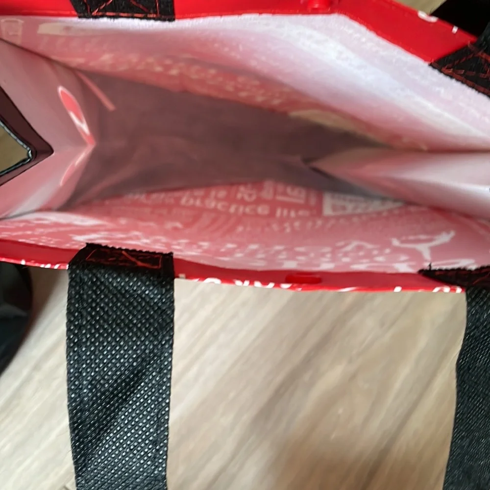 Set of 2 Authentic Lululemon Reusable Tote Bags – Black & Red | New